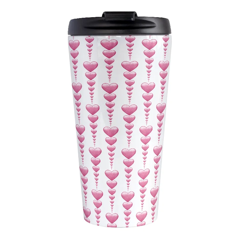 unique travel coffee mugs for gifts -Heart Strings Travel Mug