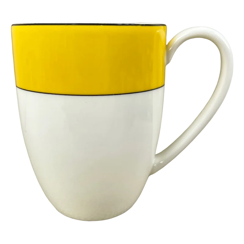 large coffee mugs with funny sayings -Kate Spade Rutherford Circle Yellow Mug Lenox