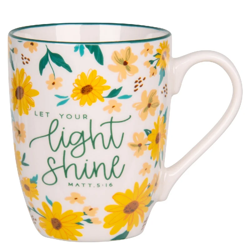 stylish coffee mugs with names -Let Your Light Shine Ceramic Mug