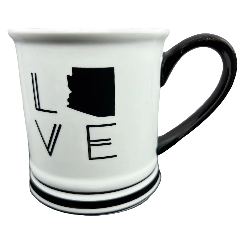 custom photo coffee tumblers -Love Arizona Map Mug Formation Brands