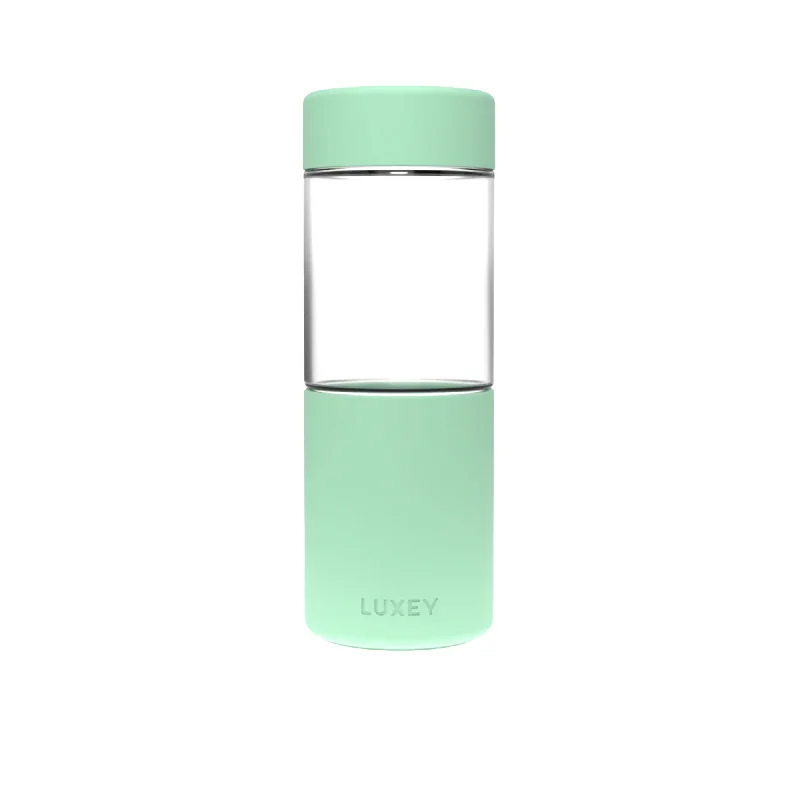 best travel mugs with designs -Luxey Cup Glass Coffee and Smoothie Cup 473ml (16oz) Gelato Green