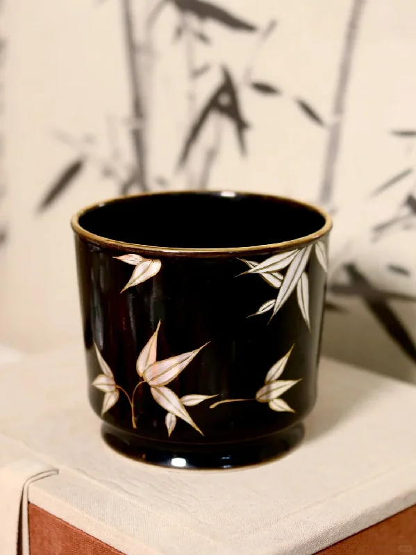 novelty coffee mugs for kitchen -[清和堂 x Gohobi Gallery] Hand-painted Bamboo Black Tea Cup