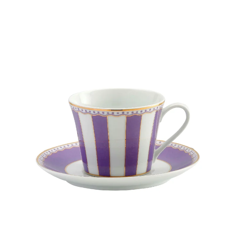 clear coffee tumblers with designs -Noritake Carnivale Cup and Saucer 220ml Lavender