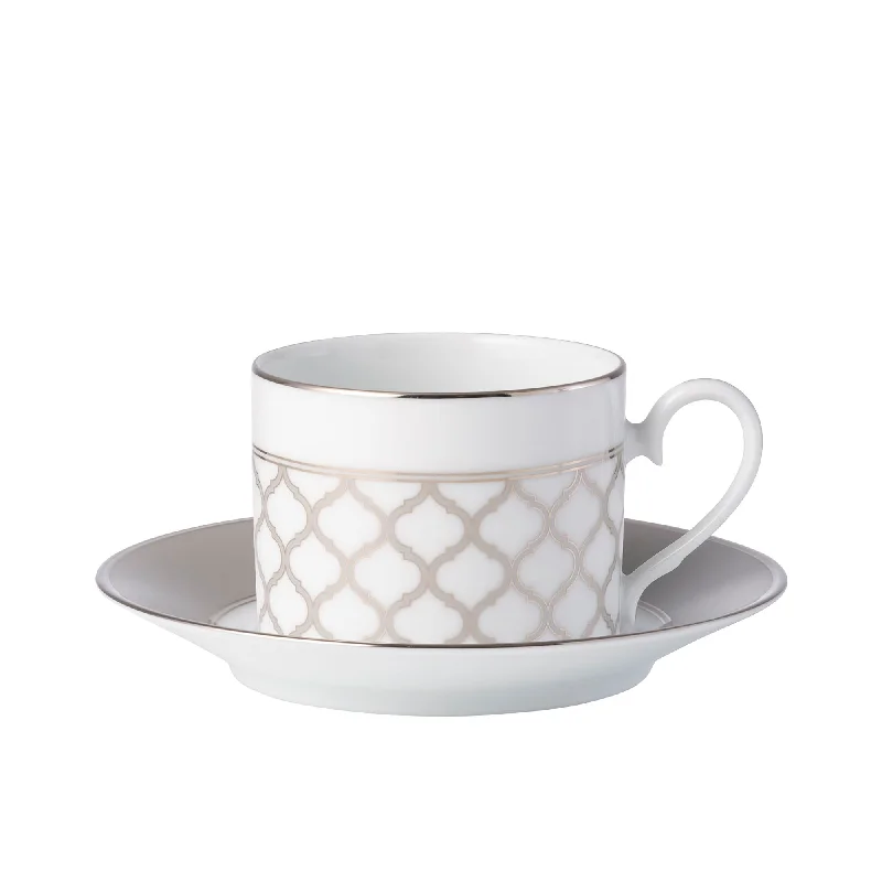 personalized mugs for mothers -Noritake Eternal Palace Cup and Saucer 225ml Platinum