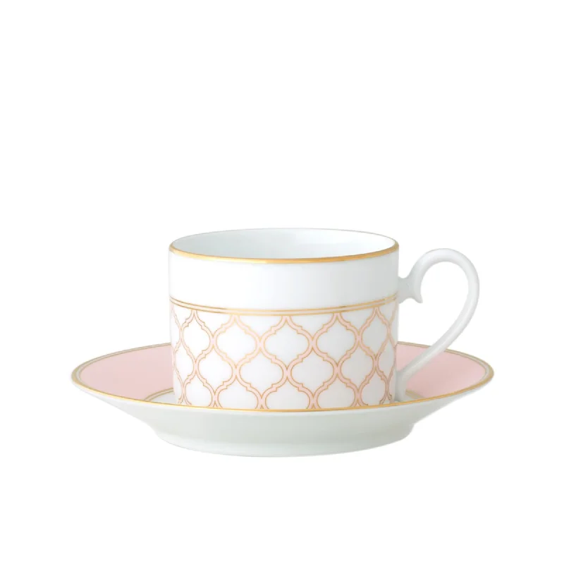 unique travel coffee mugs for gifts -Noritake Eternal Palace Tea Cup and Saucer 225ml Coral