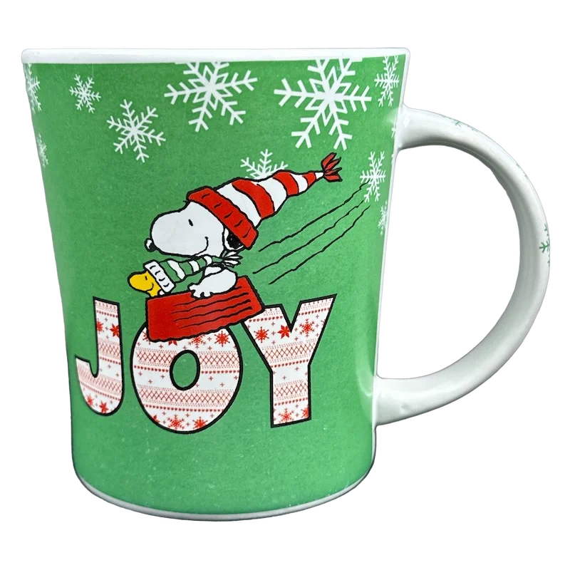 personalized coffee mugs for Christmas -Peanuts Snoopy & Woodstock Joy Mug Gibson