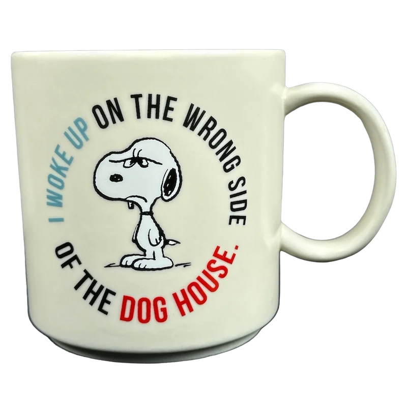 personalized insulated coffee mugs for outdoor use -Snoopy Peanuts I Woke Up On The Wrong Side Of The Dog House Mug Hallmark