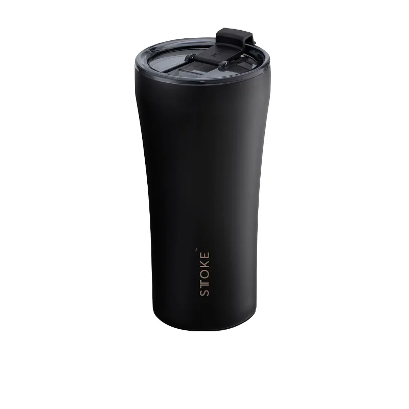 high quality travel coffee mugs -Sttoke Ceramic Reusable Coffee Cup 470ml Luxe in Black