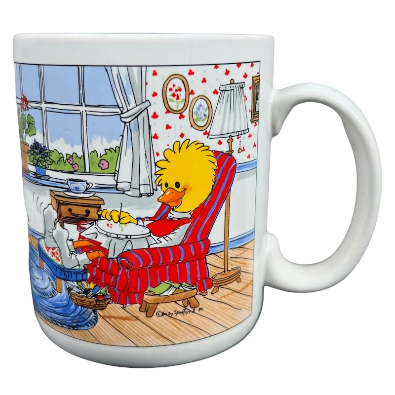 best personalized coffee tumblers -Suzy's Zoo Weekend At Home Sunday Radio Listening Suzy Spafford Limited Edition Mug Starshine Inc.