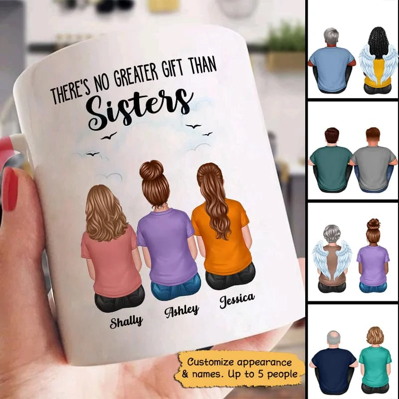 colorful custom coffee mugs -There‘s No Greater Gift Than Brother Sister Sibling Personalized Mug