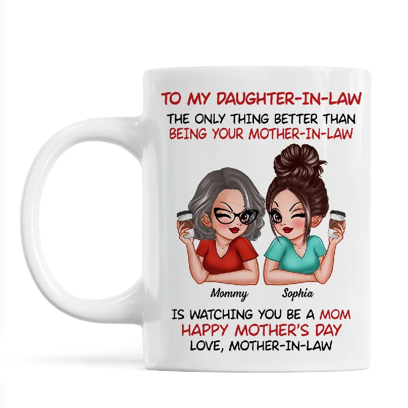 coffee mugs for kids with names -To My Daughter-In-Law Happy Mother‘s Day Personalized Mug