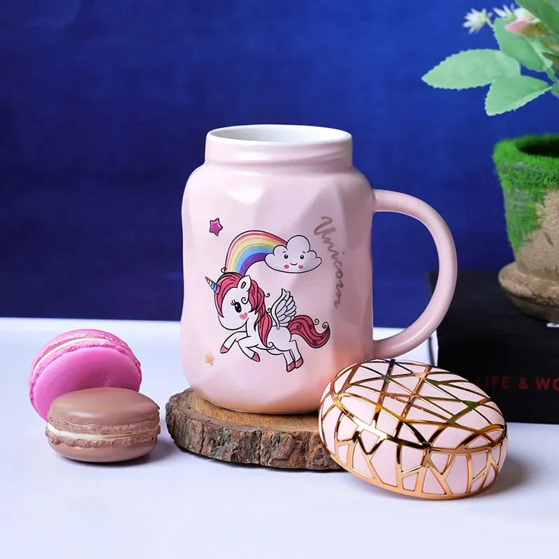 cute ceramic tea cups for gifts -Blana Pastel Pink Mason Cloud Jar | 400 ML