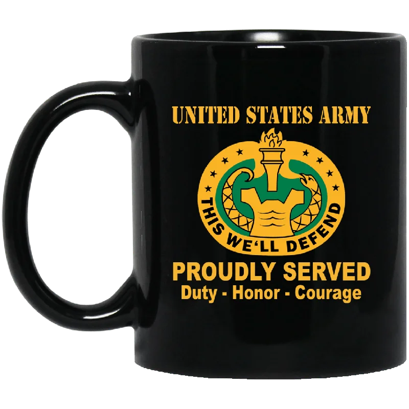 clear mugs with personalized design -US Army Drill Sergeant Badge 11 oz - 15 oz