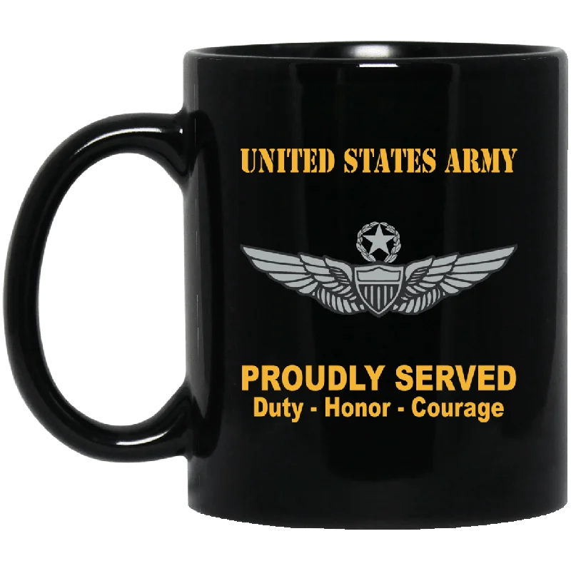 custom ceramic mugs with funny quotes -US Army Master Aviator Badge 11 oz - 15 oz