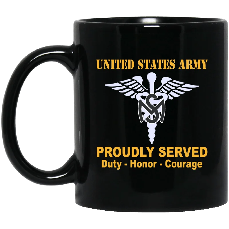 stylish coffee tumblers with lid -US Army Medical Service Corps 11 oz - 15 oz