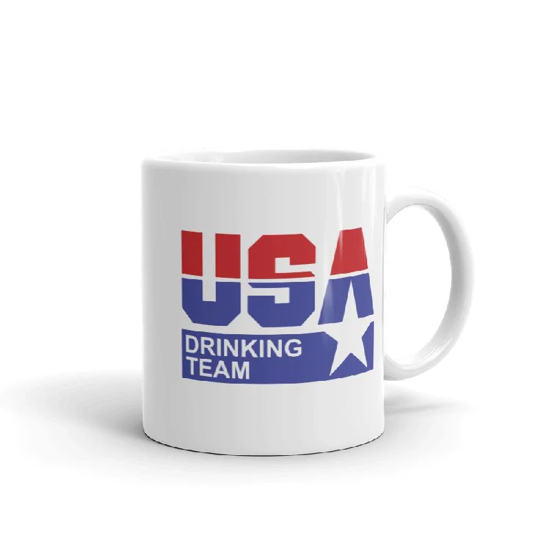 stainless steel mugs with designs -USA Drinking Team Logo Coffee Mug