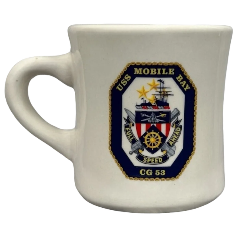 personalized coffee mugs for friends -USS Mobile Bay CG-53 United States Navy Mug Mil-Art China