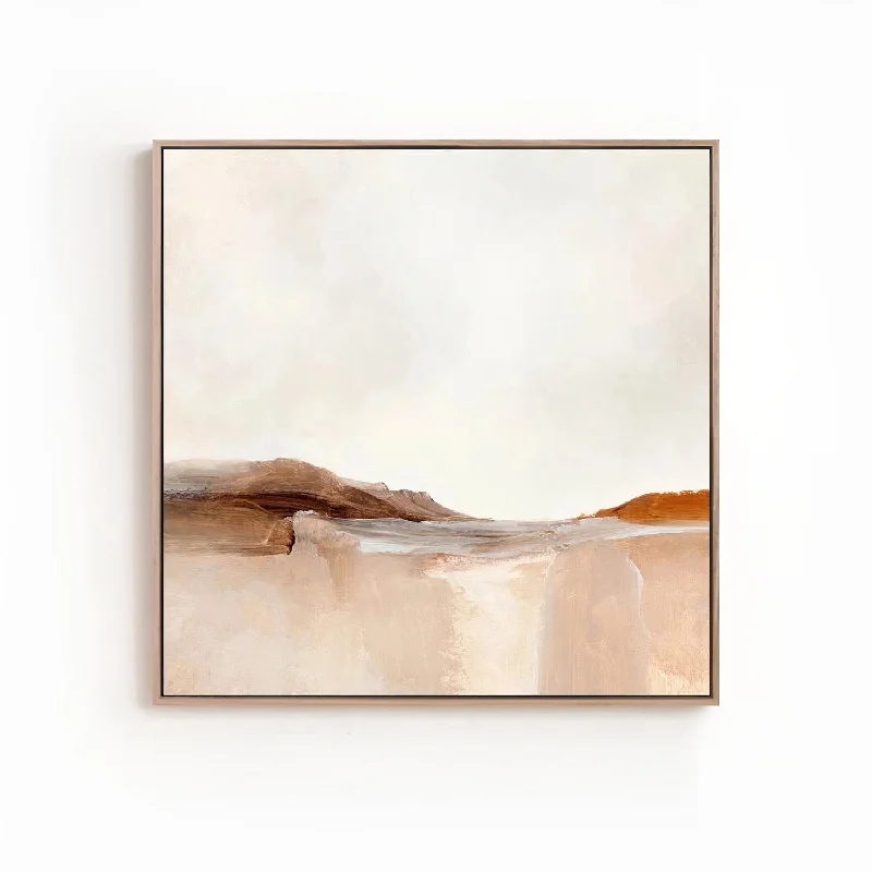 abstract vintage decorative paintings-Sand - Abstract Minimalist Landscape Painting on Canvas