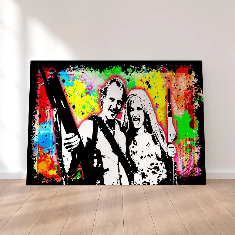 contemporary sunset wall paintings-Abstract Natural Born Killers Canvas Set