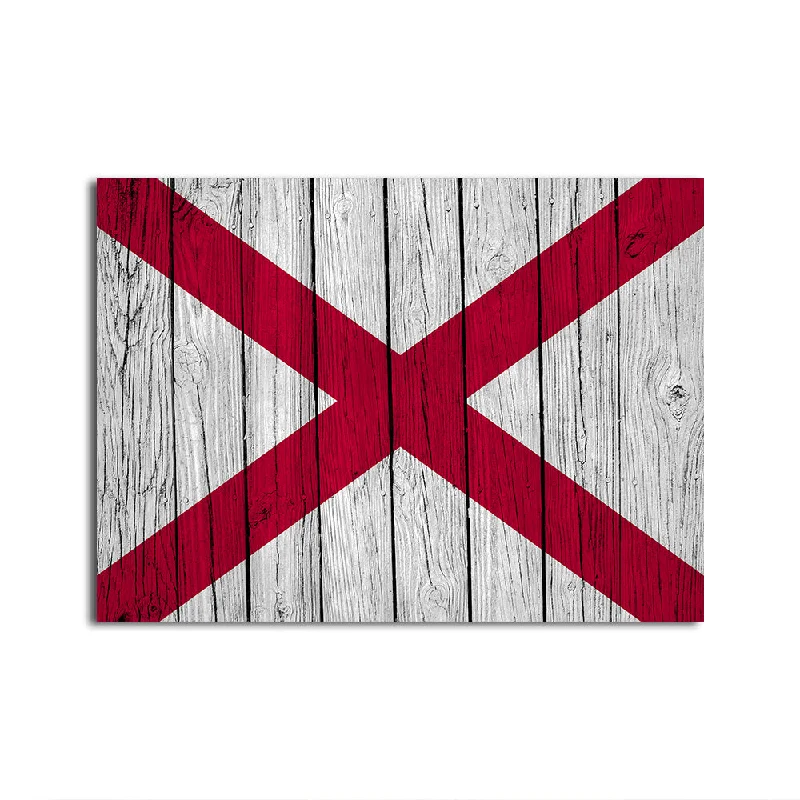 colorful geometric art wall paintings-Alabama State Flag