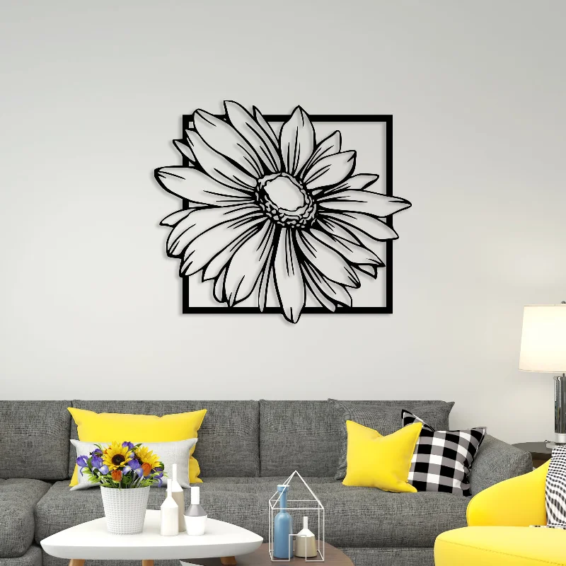 large decorative nature paintings-Amazing Sunflower Metal Wall Art