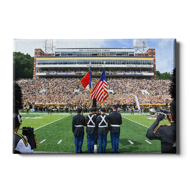 retro abstract canvas paintings-Appalachian State Mountaineers - National Anthem