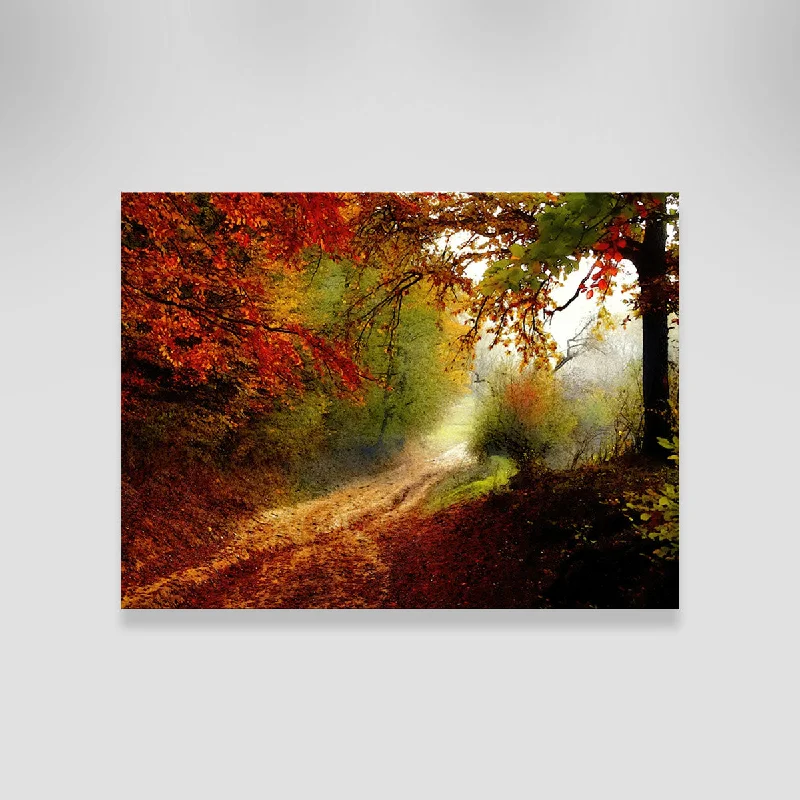 retro coastal decorative paintings-Autumn Forest Edge