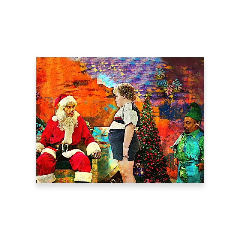 abstract geometric canvas art paintings-Bad Santa