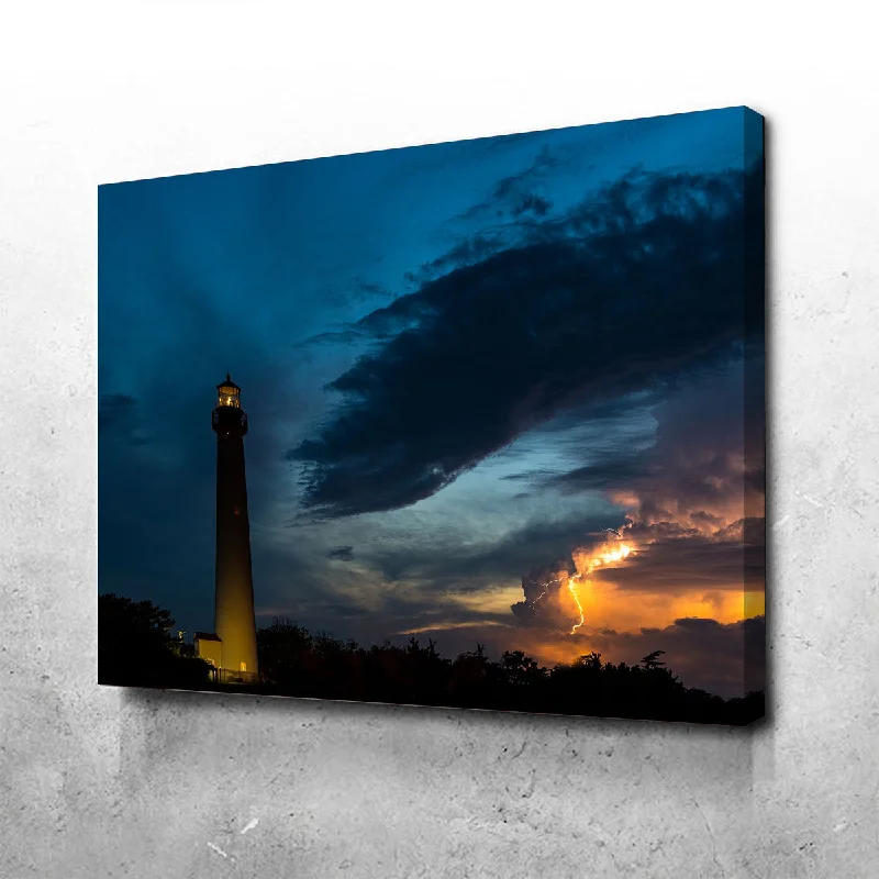 large modern decorative canvas art-Cape May Lighthouse Canvas Set