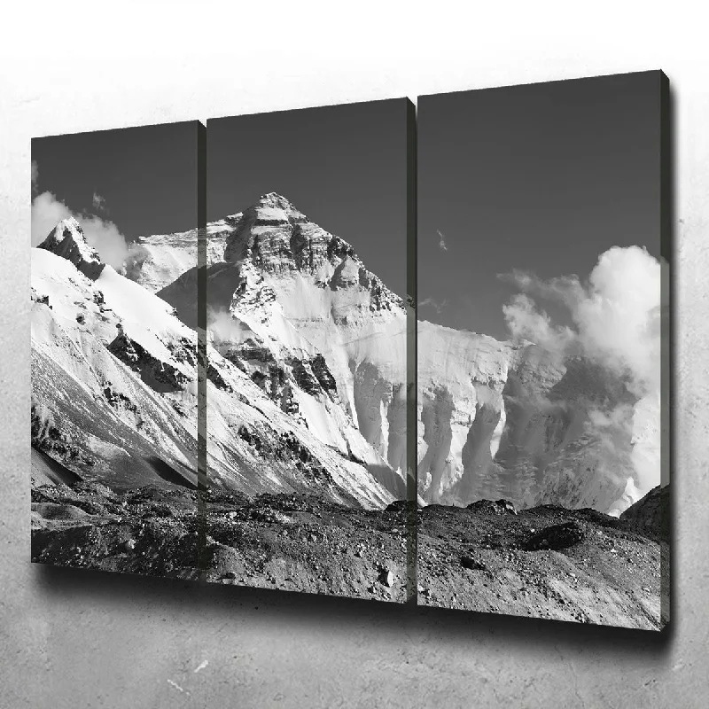 abstract art geometric canvas paintings-Chomolungma "Everest" Canvas Set