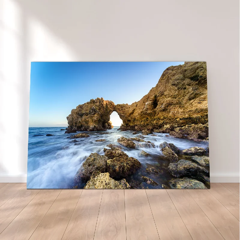 decorative large nature canvas art-Cliff Island