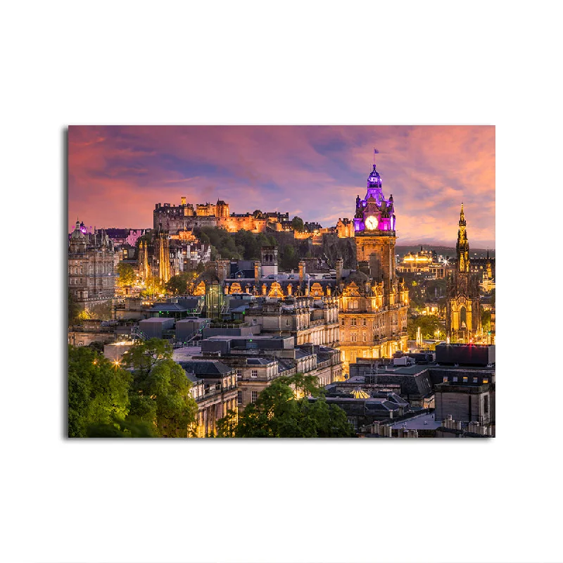 modern nature abstract decorative paintings-Edinburgh Sunset