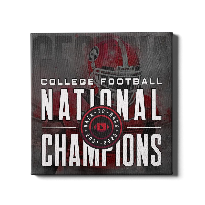 classic decorative wall paintings-Georgia Bulldogs - Back-to-Back National Champions