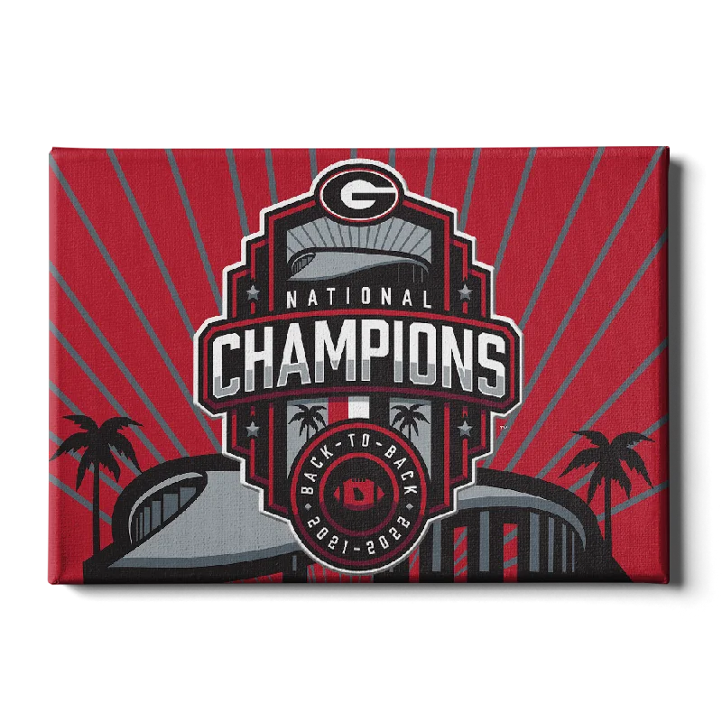 oversized abstract wall paintings-Georgia Bulldogs - Georgia National Champions SoFi Stadium