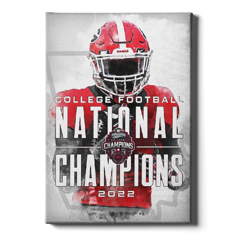 painted cityscape decorative paintings-Georgia Bulldogs - 2022 National Champions