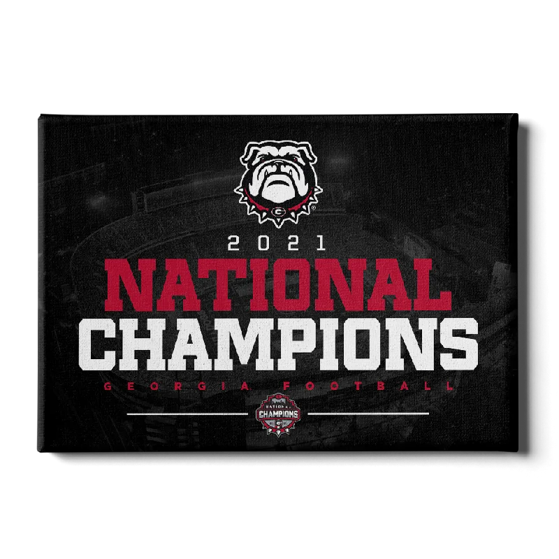 coastal modern decorative paintings-Georgia Bulldogs - 2021 National Champions Georgia Bulldogs