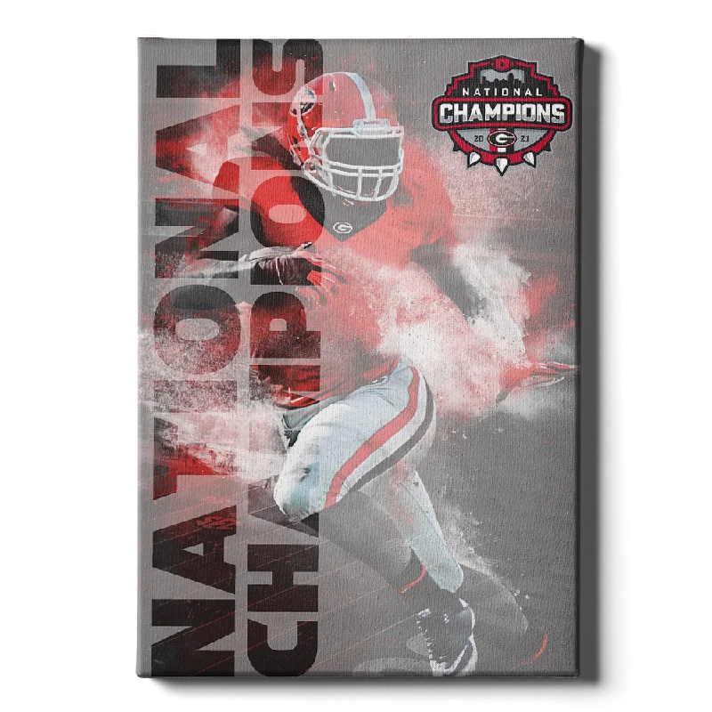 modern botanical decorative wall art-Georgia Bulldogs - 2021 National Champions