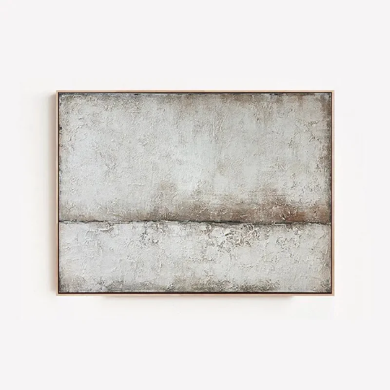 bright nature decorative paintings-Earthy - Large Textured Minimal Grey Wall Art Painting Canvas