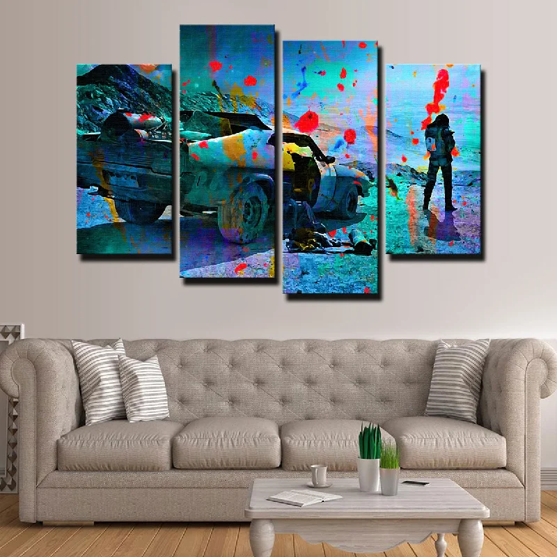 modern decorative canvas paintings-Interceptor Canvas Set