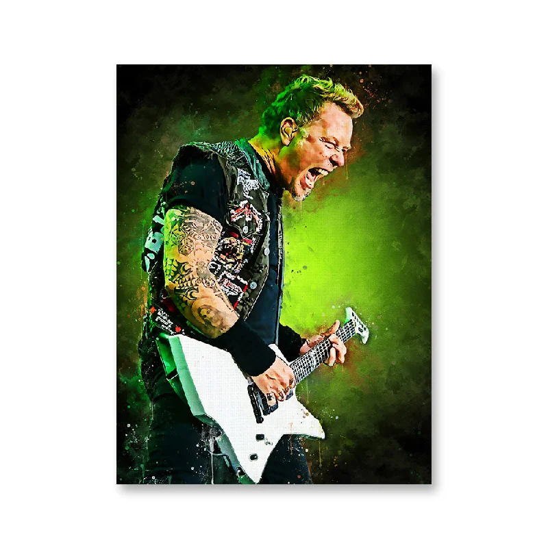 vintage art decorative wall paintings-James Hetfield Painting