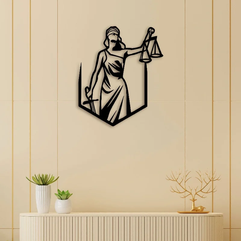 vintage nature wall art paintings-Justice Metal Wall Art