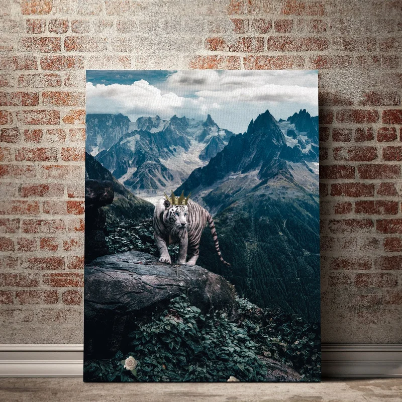 abstract portrait wall paintings-King of the Valley Canvas Set