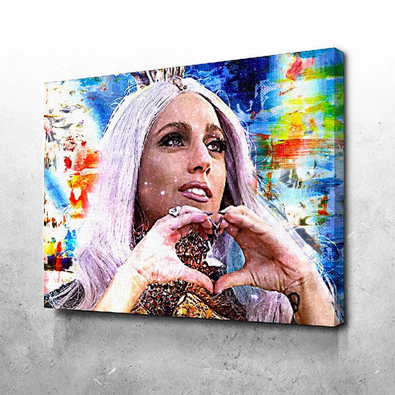 minimalistic decorative paintings for wall-Lady Gaga Canvas Set