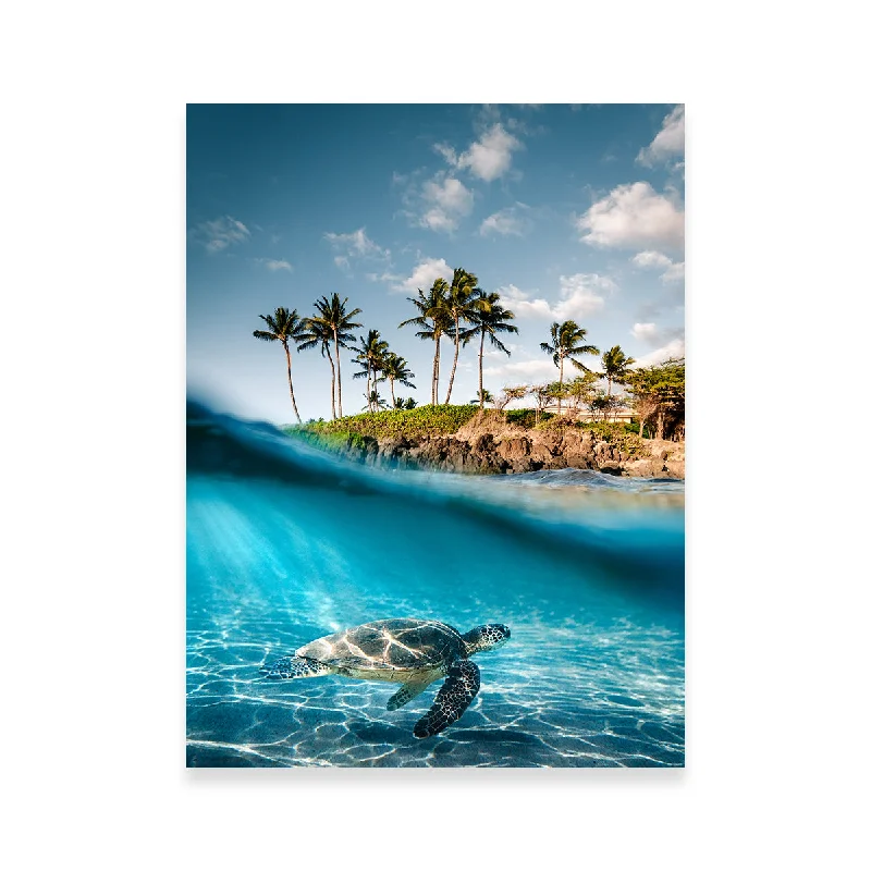 artistic tropical nature canvas paintings-Land & Sea