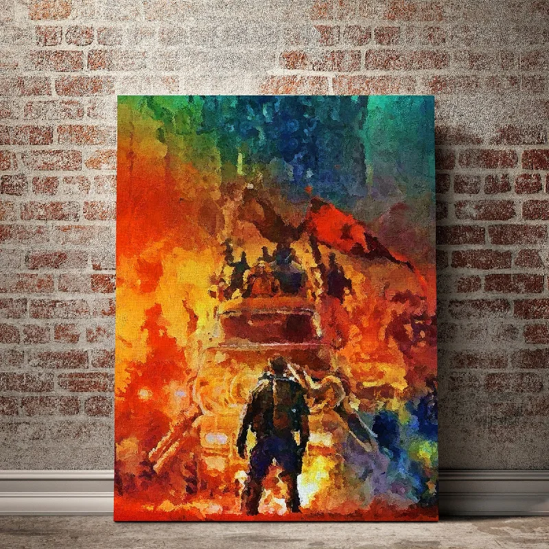 minimalist landscape wall art paintings-Mad Max Painting