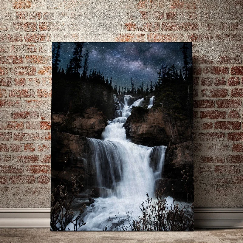 unique modern wall art paintings-Milky Way Waterfall