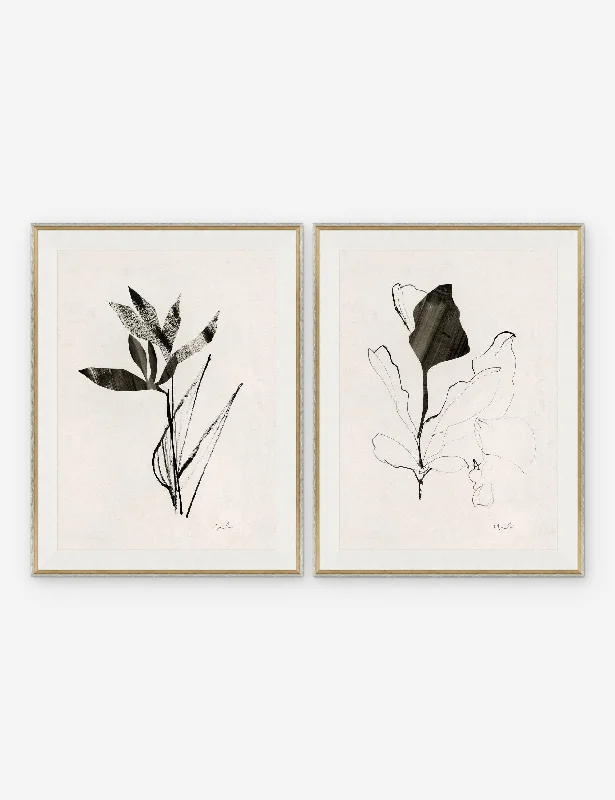 nature-themed canvas wall paintings-Noir I & II Print by Yuki Osada (Set of 2)