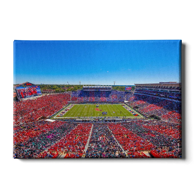 decorative large modern canvas paintings-Ole Miss Rebels - Ole Miss Stripe Out