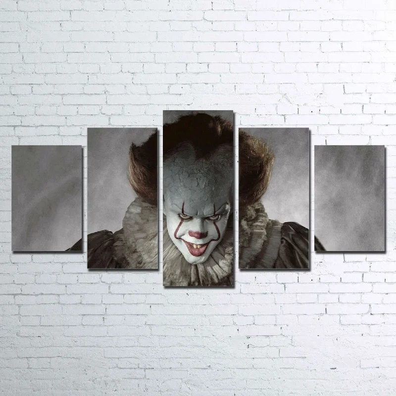 artistic geometric wall paintings-Pennywise 2017 5 Piece Canvas Set