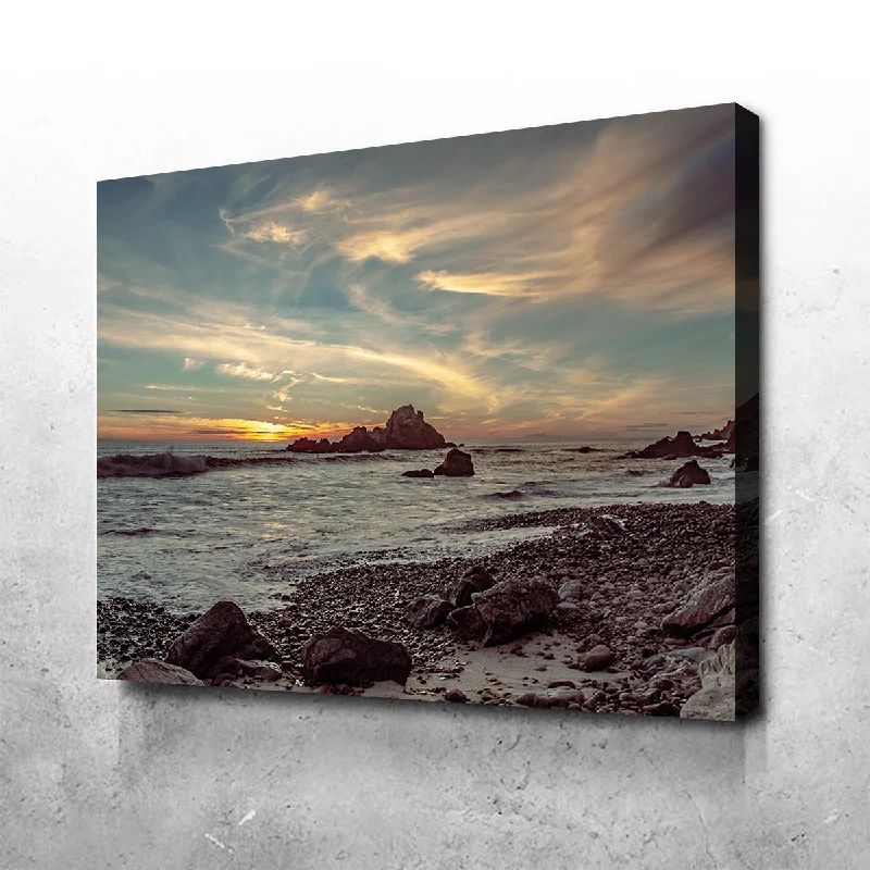 artistic nature landscape paintings-Pfieffer Beach Sunset